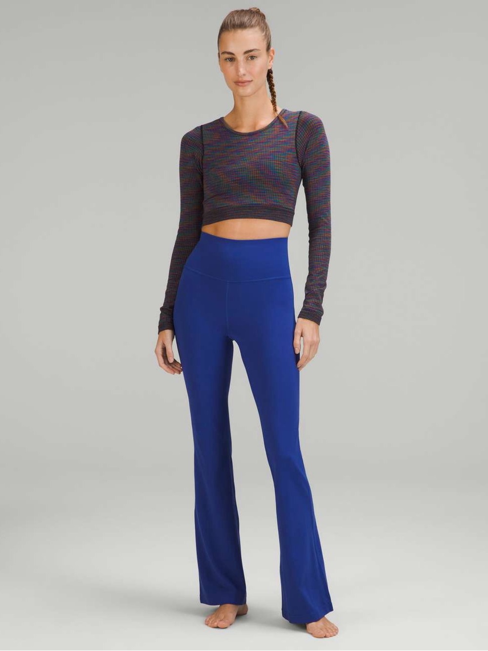 036. Lululemon Groove Super-High-Rise Flared Pant *Nulu Psychic blue size 8 32” - Picture 6 of 12